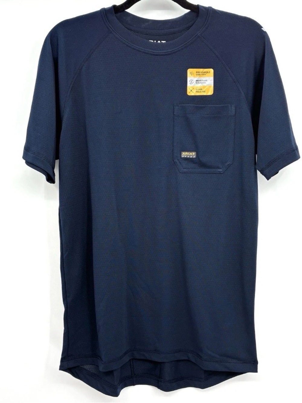 Ariat Men’s Rebar Heat Fighter Work Short Sleeve T-Shirt Vented Navy Blue XS NEW